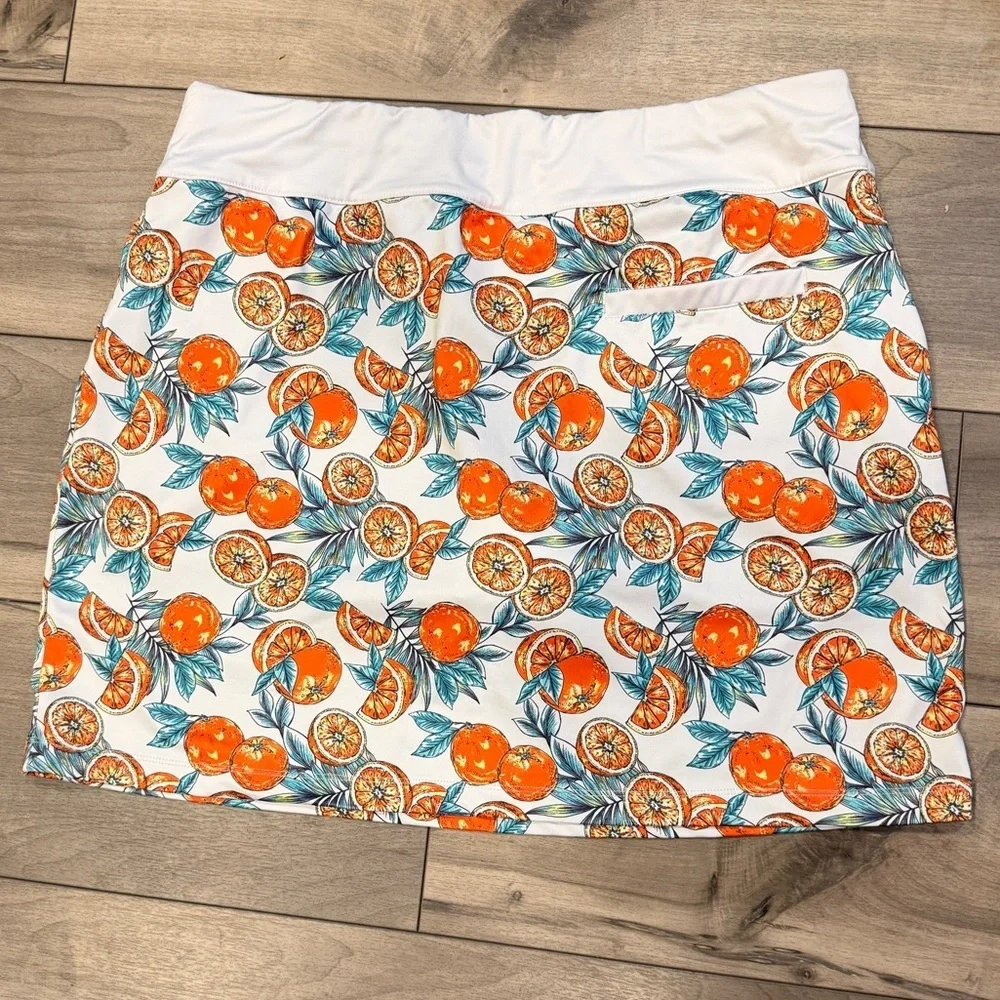 Coral‎ Bay Golf Skort Orange Citrus Sz L wicking PerformanceTennis Athletic Core